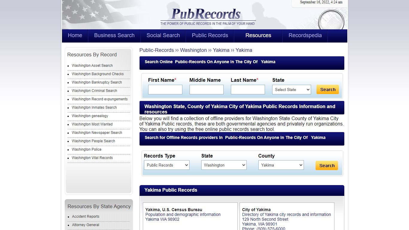 Yakima, Yakima County, Washington Public Records