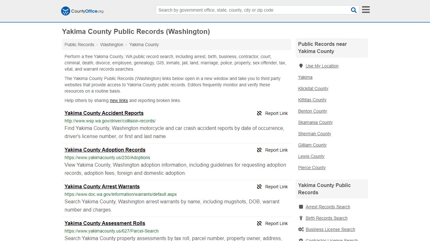 Public Records - Yakima County, WA (Business, Criminal, GIS, Property ...